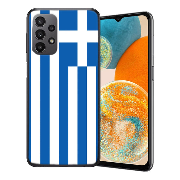 Coque Samsung Galaxy A23 5G Grece | Housse de silicone souple | Motif drapeau Grec, Etui antichoc