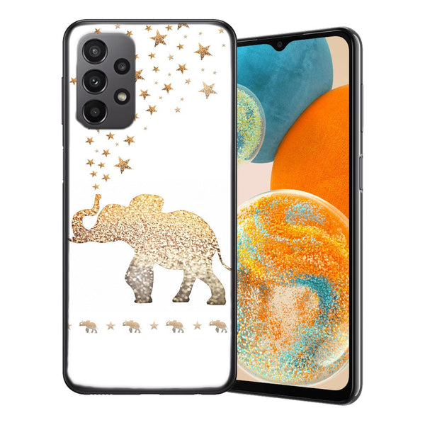 Coque Samsung Galaxy A23 5G Gatsby gold glitter elephant