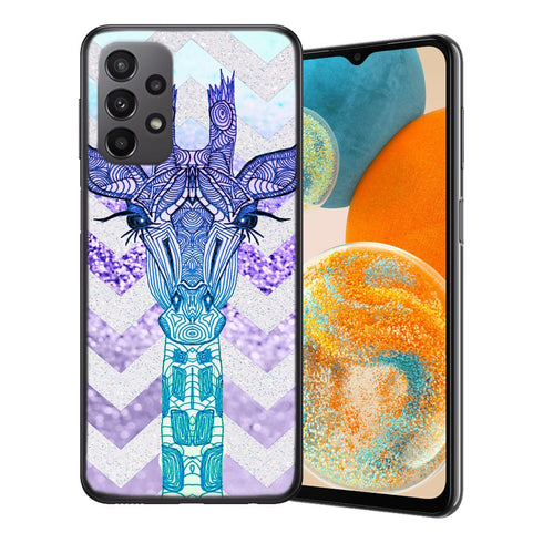 Coque Samsung Galaxy A23 5G Glitter Girafe Bleu