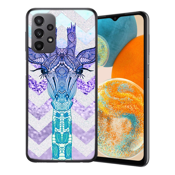 Coque Samsung Galaxy A23 5G Glitter Girafe Bleu