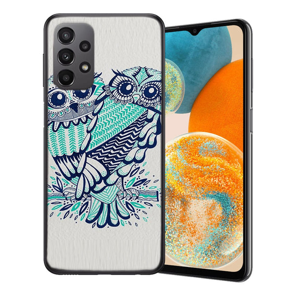 Coque Samsung Galaxy A23 5G Hiboux Turquoises