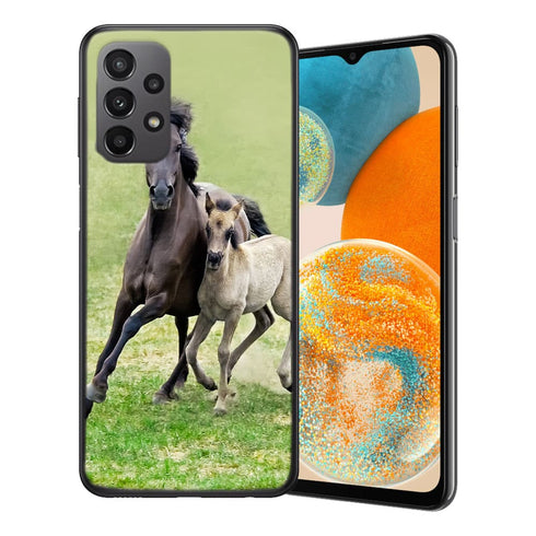 Coque Samsung Galaxy A23 5G Horses, Wild Duelmener ponies, mare and foal