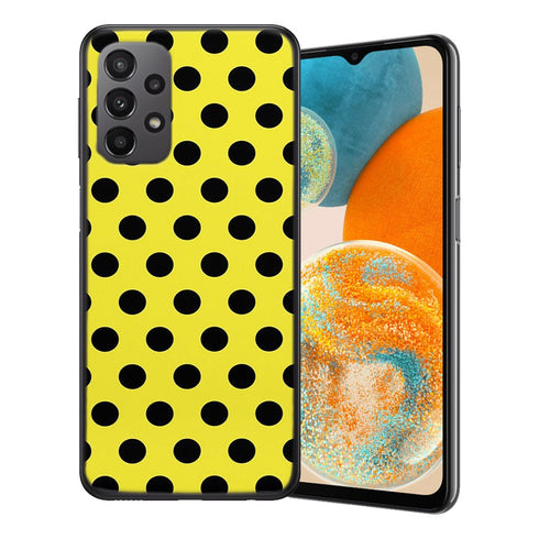 Coque Samsung Galaxy A23 5G Jaune à Pois Noirs