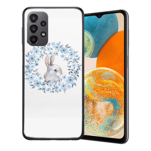 Coque Samsung Galaxy A23 5G Lapin Fleur Bleue