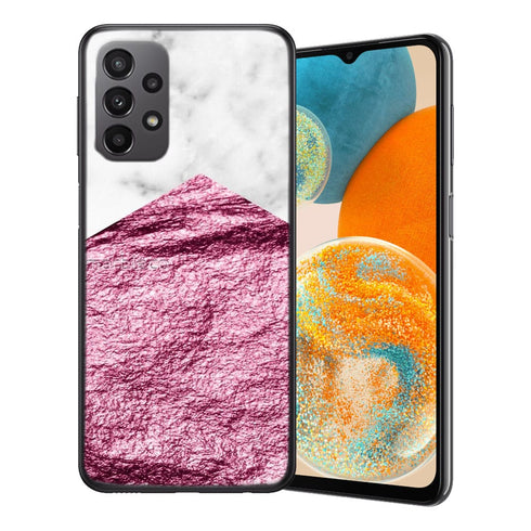 Coque Samsung Galaxy A23 5G Marbre or rose magenta