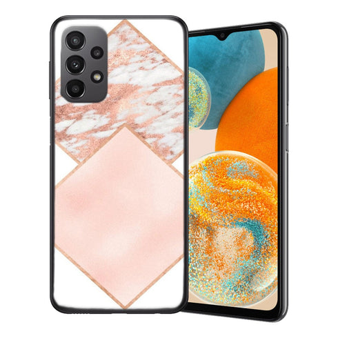 Coque Samsung Galaxy A23 5G Marbre rose or rose blush doux