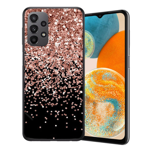 Coque Samsung Galaxy A23 5G Paillettes dor rose