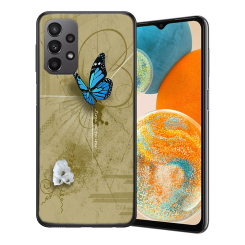 Coque Samsung Galaxy A23 5G Papillon Bleu