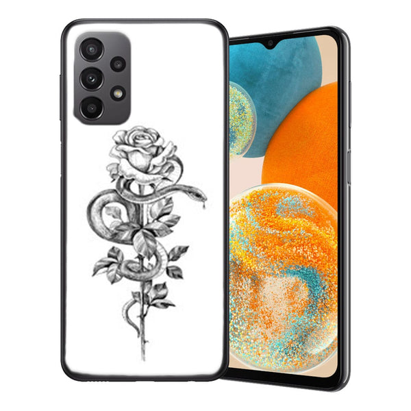 Coque Samsung A23 Snake and Roses Tattoo