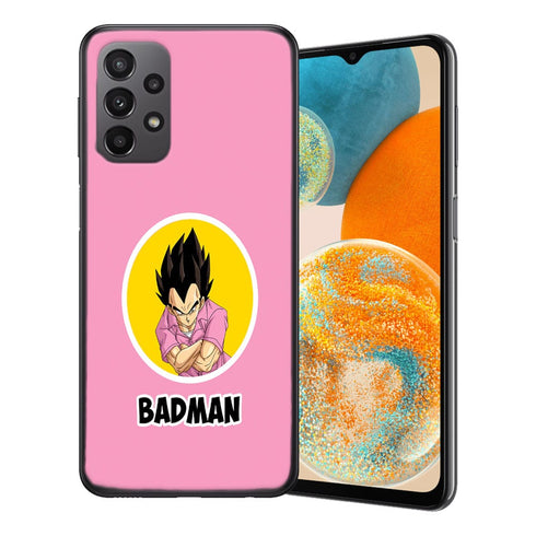 Coque portable Samsung Galaxy A23 5G Vegeta Badman | Housse en silicone semi rigide | Motif Manga dragon ball zm