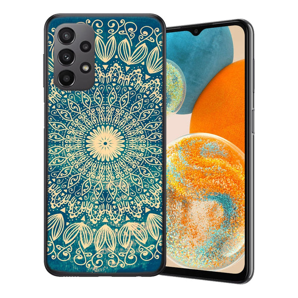 Coque Samsung Galaxy A23 5G Blue organic boho mandala