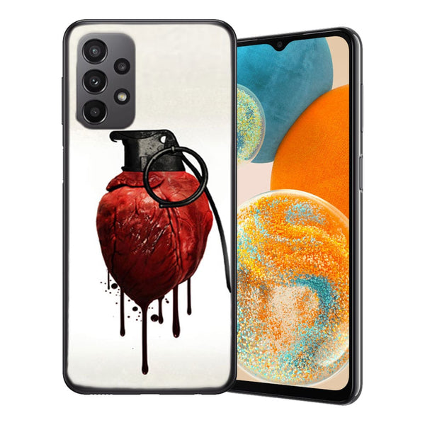 Coque Samsung A23 Coeur Explosif Gothique Romantique