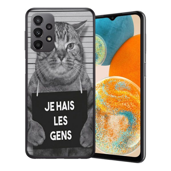 Coque Samsung Galaxy A23 5G I hate People Jail Cat