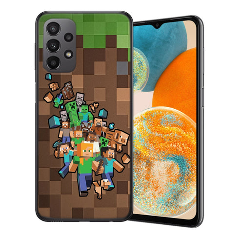 Coque Telephone Samsung Galaxy A23 Minecraft creeper forest