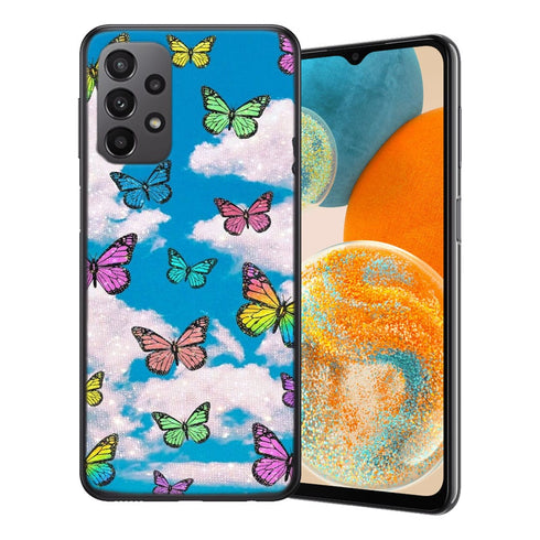 Coque Samsung Galaxy A23 5G Motif papillon nuageux