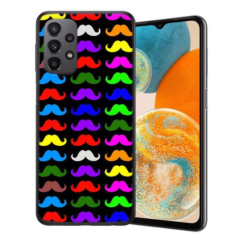 Coque Samsung A23 Moustaches Multicouleurs