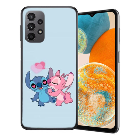 Coque Samsung Galaxy A23 5G Stitch angel love heart pink