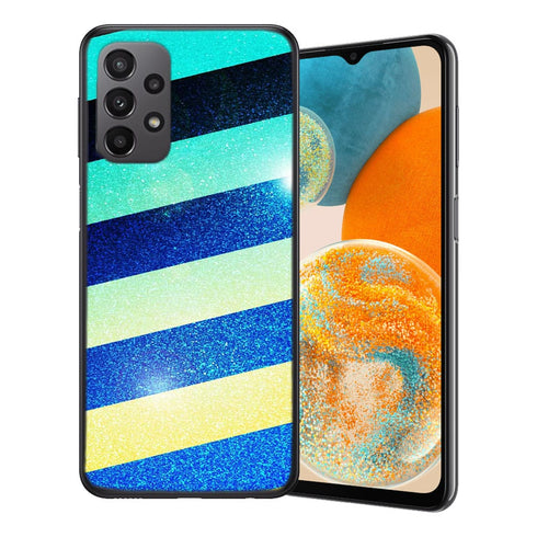 Coque Samsung Galaxy A23 5G Striped colorful glitter