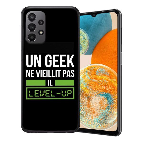 Coque Samsung A23 Un Geek Ne vieillit pas il Level Up