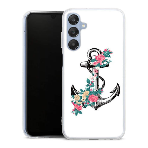 Coque Samsung Galaxy A25 5G ancre florale rose