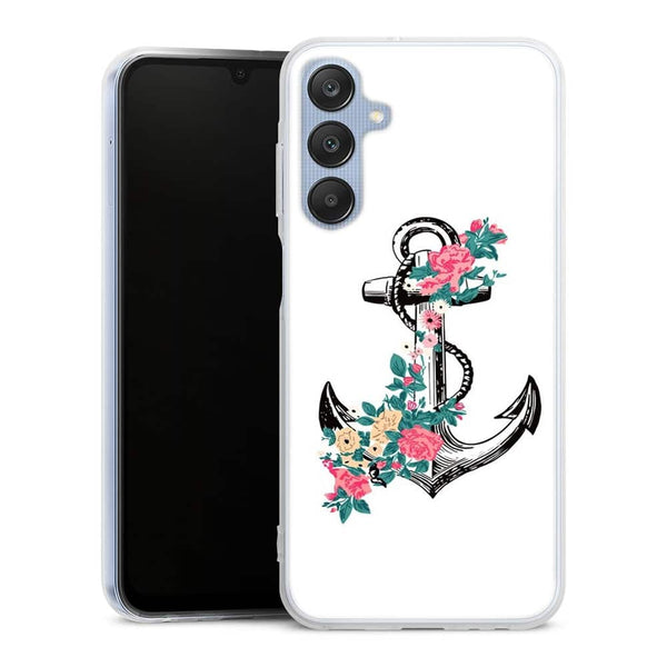 Coque Samsung Galaxy A25 5G ancre florale rose