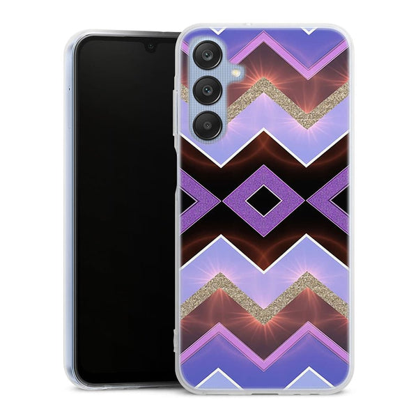 Coque pour Samsung A25 5G Chevrons Azteque Violet