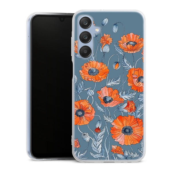 Coque Samsung Galaxy A25 5G Coquelicots floral botanical art