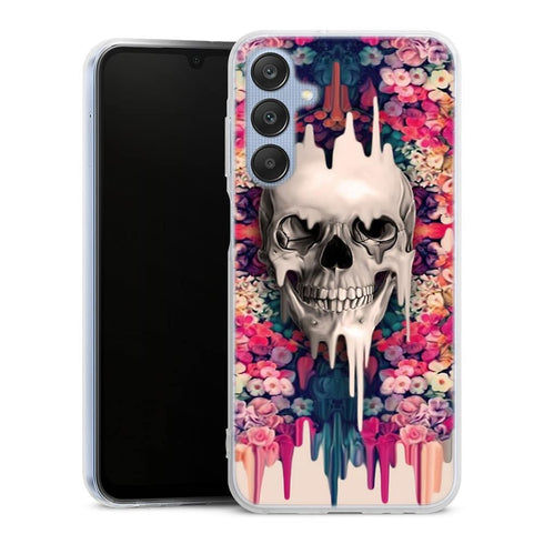 Coque Samsung A25 5G Crâne et Fleurs