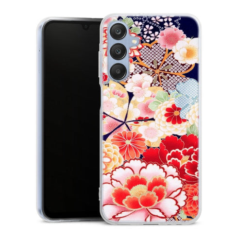 Coque Samsung Galaxy A25 5G fleurs japonais antiques