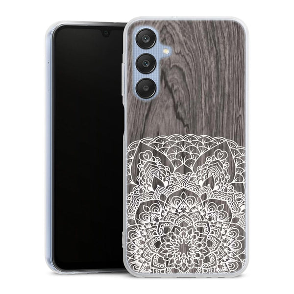 Coque pour Samsung A25 5G Floral Lacet Bois
