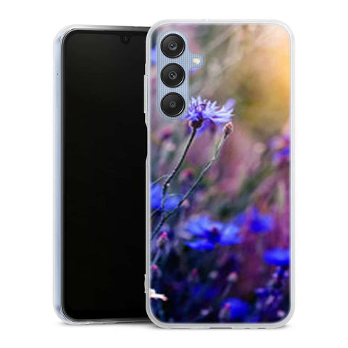 Coque Samsung Galaxy A25 5G Jardin Fleuri Violet Doré