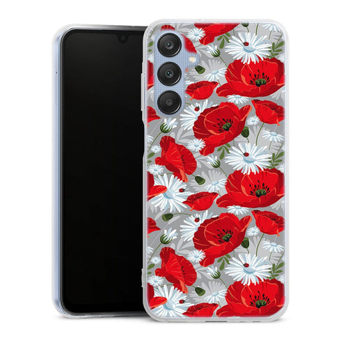 Coque Samsung Galaxy A25 5G Motif de fleur rouge