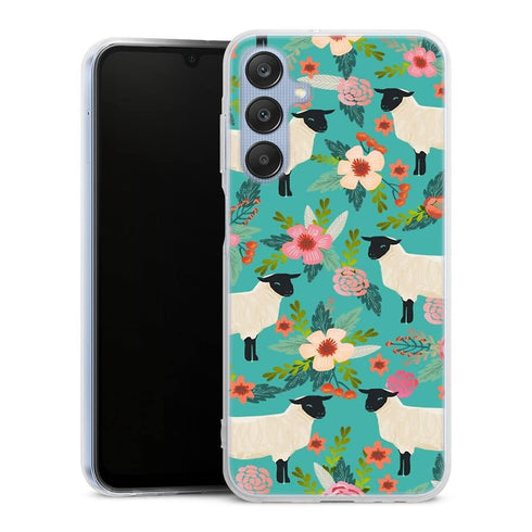 Coque Samsung Galaxy A25 5G Motif Floral de sanctuaire de ferme de moutons