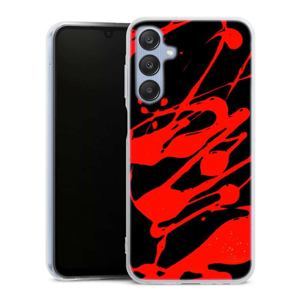 Coque pour Samsung A25 5G Paint Slpash Rouge