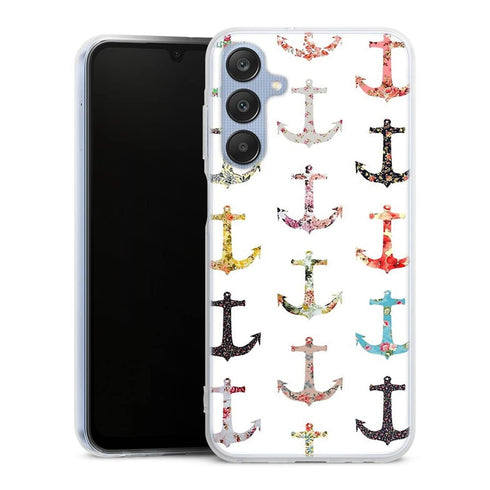 Coque Samsung Galaxy A25 5G Pattern Ancre floral avec rose