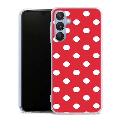 Coque pour Samsung A25 5G Rouge à Pois