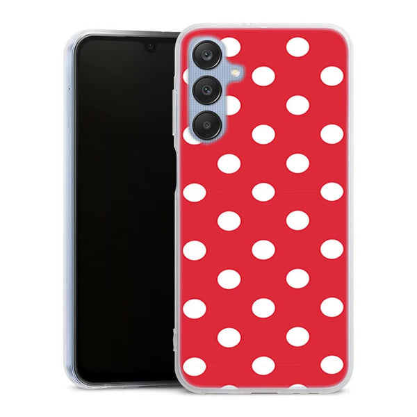 Coque pour Samsung A25 5G Rouge à Pois
