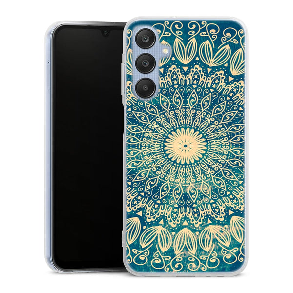 Coque pour Samsung A25 5G Blue organic boho mandala