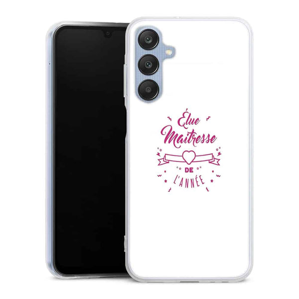 Coque Samsung Galaxy A25 Elue maitresse de l'annee cadeau professeur