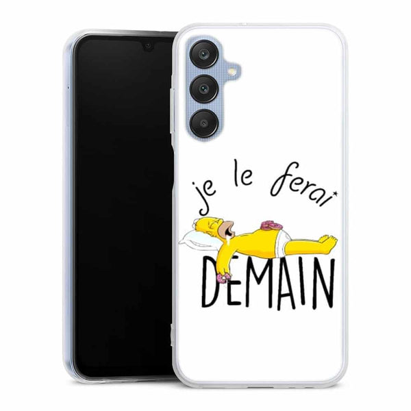 Coque Samsung Galaxy A25 Je le Ferai demain Homer Donuts
