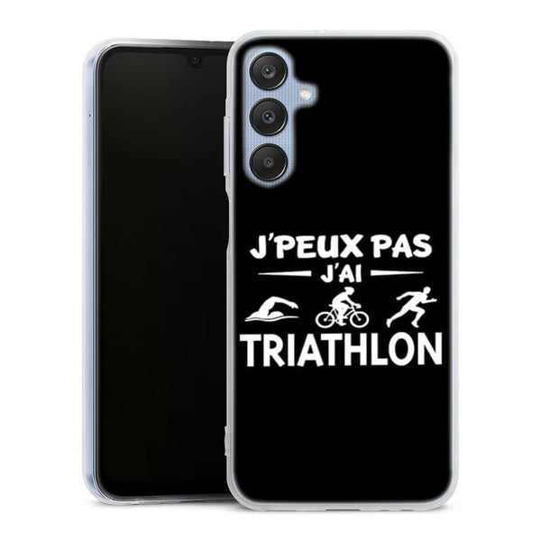 Coque Samsung Galaxy A25 5G Je peux pas j'ai Triathlon
