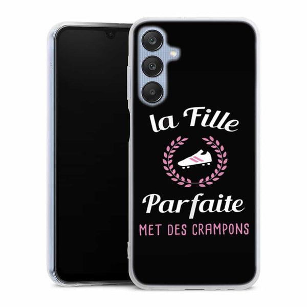 Coque Samsung Galaxy A25 5G La fille parfaite met des crampons footballeuse