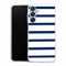 Coque pour Samsung A25 5G Bandes Mariniere Noires Blanches