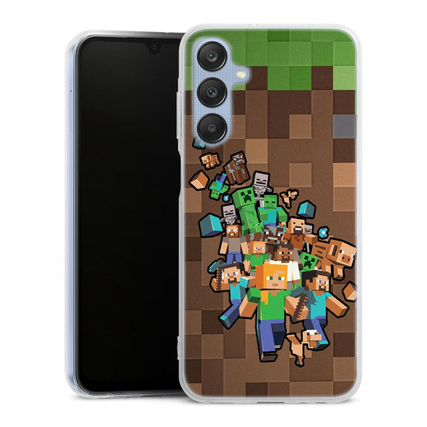 Coque Samsung Galaxy A25 5g Minecraft creeper forest