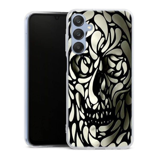 Coque A25 5G Skull White Black