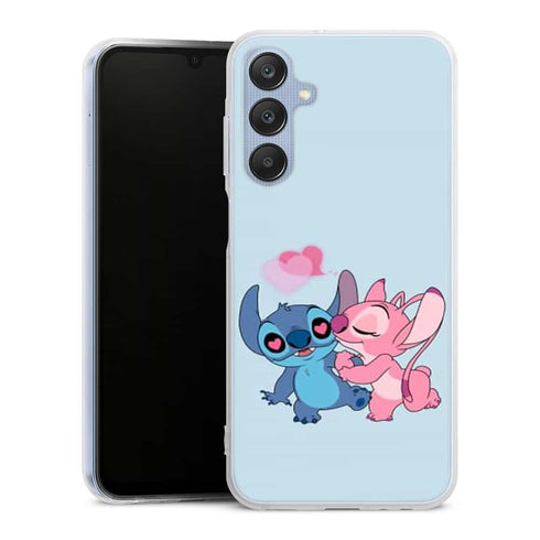 Coque Samsung Galaxy A25 Stitch angel love heart pink