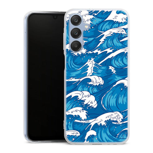 Coque Samsung Galaxy A25 5G Storm Waves Seamless Pattern Ocean