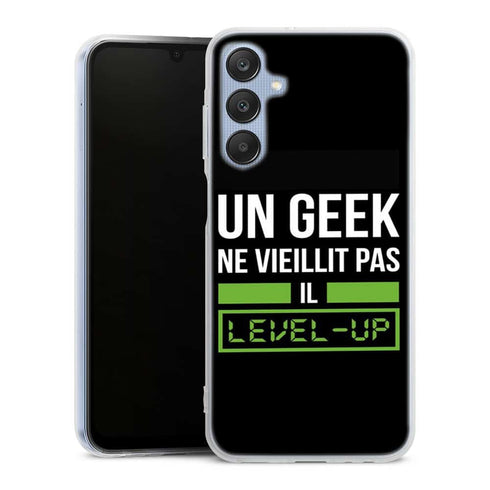 Coque Samsung A25 5g Un Geek Ne vieillit pas il Level Up