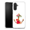 Coque Samsung Galaxy A26 5G ancre florale fleurs roses et rouges | Housse silicone, antichocs, protection optimale - Motif floral