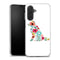 Coque Samsung Galaxy A26 5G Border Collie floral | Housse silicone, antichocs, protection optimale - Motif floral et Chien
